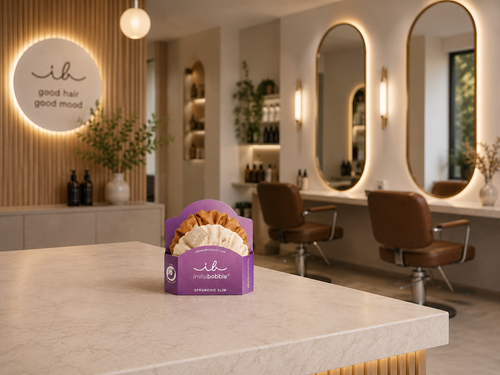 Sprunchie Crème Caramel – Elastico premium in tessuto con spirale interna Beige Caramello