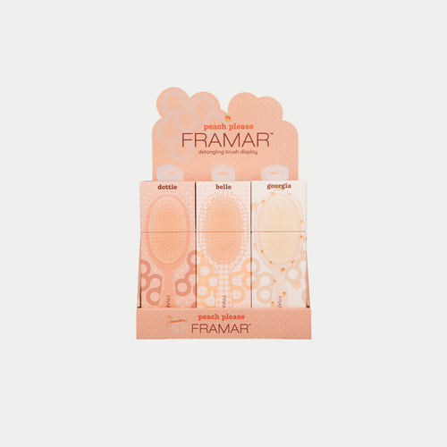 Peach Please Detangle Brush Display - Espositore spazzole districanti 9pz.