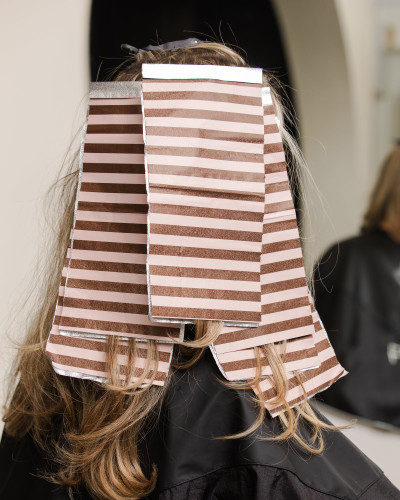 FRAMAR EMBOSSED ROLL Pink Choco Stripes