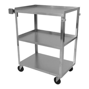 27 1/2 in x 15 1/2 in 3-Tier Stainless Steel Utility Cart - 97120 27 1/2 in x 15 1/2 in 3-Tier Stainless Steel Utility Cart - 97120