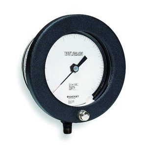 Pressure Gauge, 0 to 100 psi, 1/4 in MNPT, Aluminum, Black - 60-1082AS 02L 100 PSI