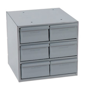 Steel Storage Parts Drawer Cabinet, 11-3/4x11-5/8x10-7/8, 6 Compartments - 001-95 Steel Storage Parts Drawer Cabinet, 11-3/4x11-5/8x10-7/8, 6 Compartments - 001-95