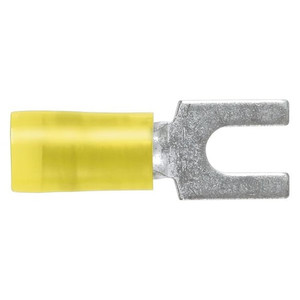 12-10 AWG Nylon Fork Terminal #6 Stud PK50 - PN10-6F-L