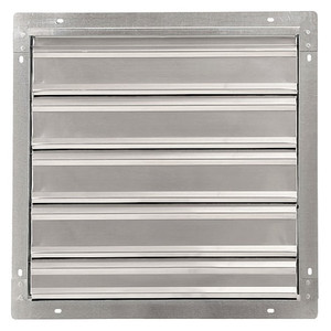 18 in Backdraft Damper / Wall Shutter, 18-1/2 in x 18-1/2 in - 1C744