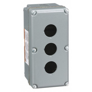 Pushbutton Enclosure, 30mm, 3 Holes, Al - 9001KY3