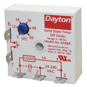 Encapsulated Timer Relay, 1A, Solid State - 6A858