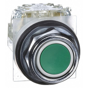 Non-Illuminated Push Button, 30 mm, 1NO/1NC, Green - 9001KR1GH13
