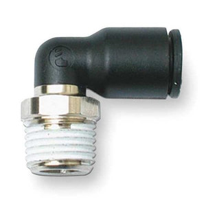 Male Elbow, 10mm Tube Size, Nylon, Black, 10 PK - 3109 10 13