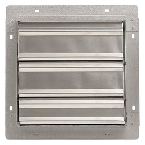12 in Backdraft Damper / Wall Shutter, 12-1/2 in x 12-1/2 in - 1C742