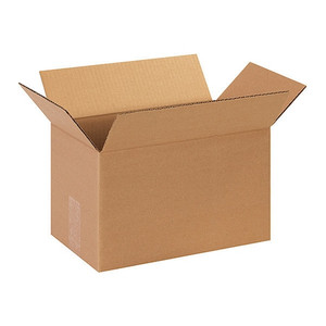 Corrugated Boxes, 13" x 8" x 6", Kra, Package Quantity 25, 12" Inside Lg, 10" Inside W, 25 PK - 1386