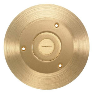 Electrical Box Cover, 1 Gang, Round, Brass - SF2525