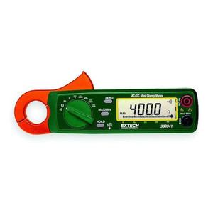 Clamp Meter, LCD, 200 A, 0.9 in (23 mm) Jaw Capacity, Cat III 300V Safety Rating - 380941