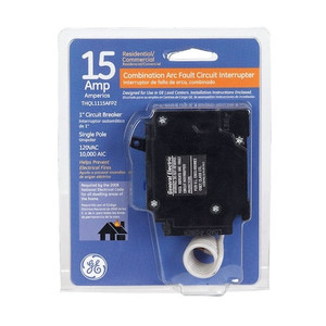 Combination Circuit Breaker, THQL Series, 15A, 1 Pole, 120/240V AC, 10kA at 120/240V AC - THQL1115AFP2