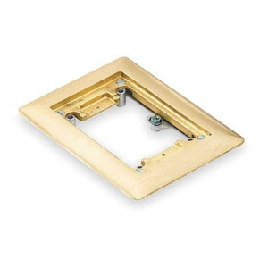 Electrical Box Cover, 1 Gang, Rectangular, Brass - P 64 CP