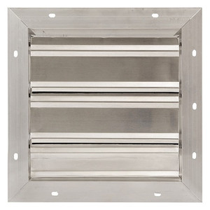 12 in Backdraft Damper / Wall Shutter, Front Flange - 3HHN5