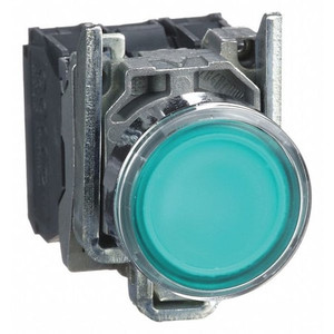 Illuminated Push Button, 22 mm, 1NO/1NC, Green - XB4BW33B5