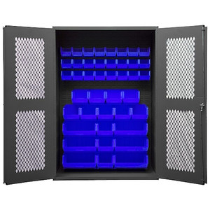 Extra-Heavy Duty Bin Cabinet, 48 in W, 72 in H, 24" D, 42 Bins - EMDC-482472-42B-5295