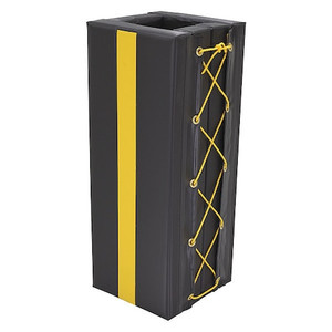 Column Protector, Blck, 36inH, 12inW, Square - V-PAD-S-36