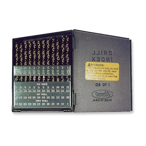 60PC 135° Heavy-Duty Cobalt Jobber Drill Set Chicago-Latrobe 550 Straw HSS-CO 8%-M42 #1-#60 - 57853