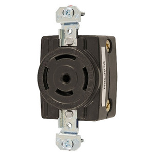 20/10A Twist-Lock Receptacle 4P 5W 250/600VAC BK - HBL3520