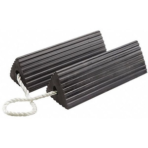 Wheel Chock, 11" D, 5" H, 12" W, Black, PR - RC5510-P-U