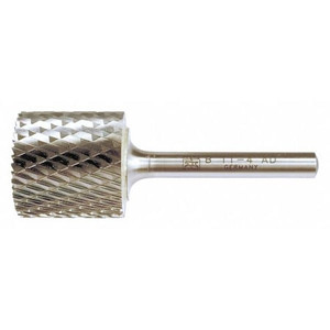 Carbide Bur - Cylind. (End Cut), DBL Cut - 1" x 1" x 1/4" Shank - SB-9 - 24342