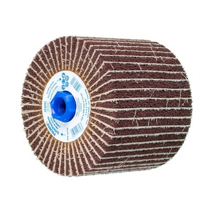 5" x 4" x 5/8-11 POLINOX® Finishing Drum - Interleafed, PNZ Type - Medium (A 80) - 46790 5" x 4" x 5/8-11 POLINOX® Finishing Drum - Interleafed, PNZ Type - Medium (A 80) - 46790