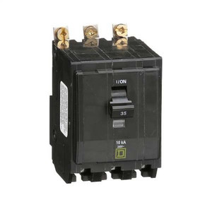 Miniature Circuit Breaker, QOB Series, 35A, 3 Pole, 120/240V AC, 10kA at 120/240V AC - QOB335