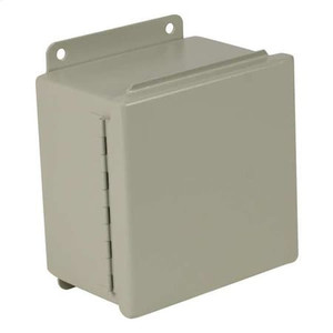 Carbon Steel Electrical Enclosures, 8 in H, 3-1/2 in D, 6 in W, NEMA 12, Hinged - B080603CH