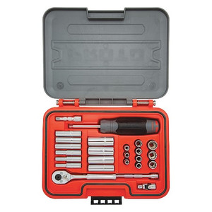 1/4 in Drive Socket Set SAE 25 Pieces 3/16 in to 9/16 in , Chrome - J47125T