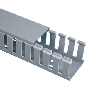 Wire Duct, Wide Slot, Gray, 3.25 W x 3 D - G3X3LG6-A