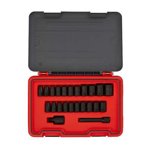 1/2 in Drive Socket Set Metric, SAE 23 Pieces 3/8 in to 1 in, 10 mm to 19 mm , Black Phosphate - J74323IM