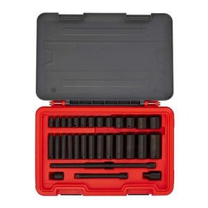 3/8 in Drive Socket Set SAE 31 Pieces 1/4 in to 1 in , Black Phosphate - J72131IM