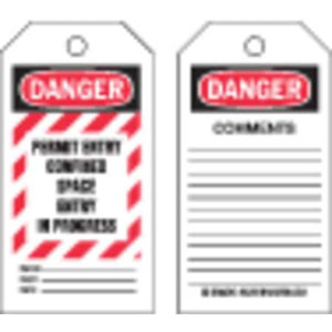 Danger Tag, 5-3/4 x 3 In, Hd Polyest, PK25 - 65299