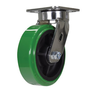 Green Swivel Polyurethane 6 x 2 Caster - CST-FC47-6X2DT-S Green Swivel Polyurethane 6 x 2 Caster - CST-FC47-6X2DT-S