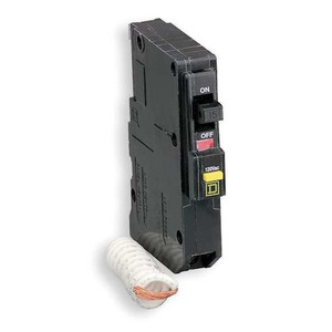 Miniature Circuit Breaker, QOB Series, 20A, 1 Pole, 120V AC, 10kA at 120V AC - QOB120AFI