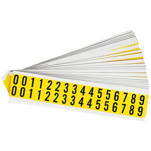Numbers Label Kit, 0 Thru 9, 25 Cards, PK25 - 3420-# KIT