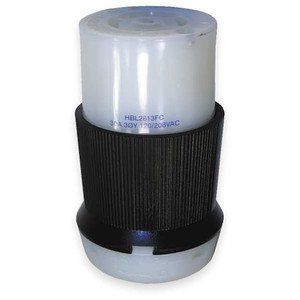 30A Locking Connector 4P 5W 120/208VAC L21-30R BK/WT - HBL2813FC