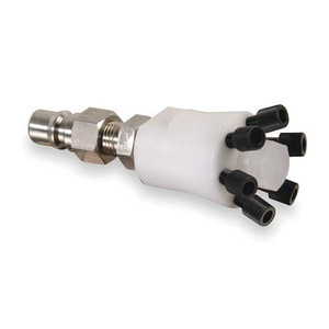 Silver/White Polypropylene/Stainless Steel HPLC Manifold - 28177