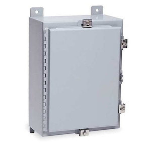 Carbon Steel Electrical Enclosures, 20 in H, 6 in D, 16 in W, NEMA 4, Hinged - N4201606