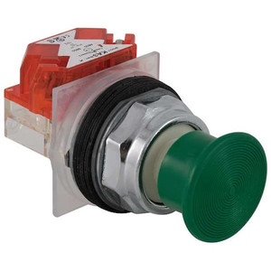 Mushroom Head Push Button, 30 mm, 1NC, Green - 9001KR24GH6