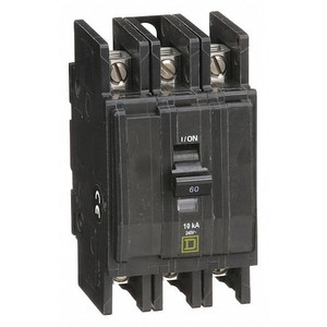 Miniature Circuit Breaker, QOU Series, 60A, 3 Pole, 120/240V AC, 10kA at 120/240V AC - QOU360