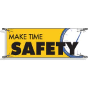 Safety Banner, 42 x 120In, Vinyl, ENG - 50906