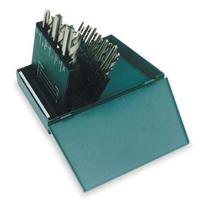 18PC Jobber Drill and Plug Hand Tap Set CL 150D/1002 Bright HSS #36, #29, #25, #21, #7, F, 5/16, U, 27/64 - 52580