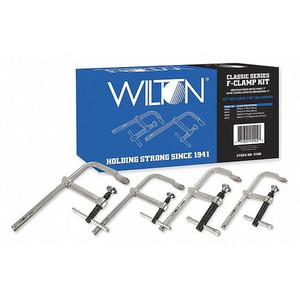 4", 8", 8", 12" Bar Clamp Set, Drop Forged Steel Handle and 5 1/2 in Throat Depth - 11116