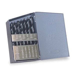 29PC 135° Heavy-Duty Jobber Length Drill Set Chicago-Latrobe 150ASP Steam Oxide HSS 1/16-1/2x1/64 - 45640