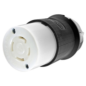 30A Twist-Lock Connector 3P 4W 250VAC L15-30R BK/WT - HBL2723
