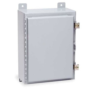 Carbon Steel Electrical Enclosures, 24 in H, 6 in D, 24 in W, NEMA 4, 12, Hinged - N412242406C