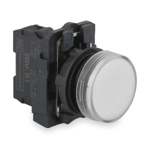 Pilot Light, LED, White, 22mm, 110-120VAC - XB5AVG1