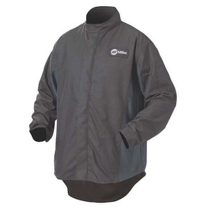 Welding Jacket, L, 30", Black/Navy - 247116